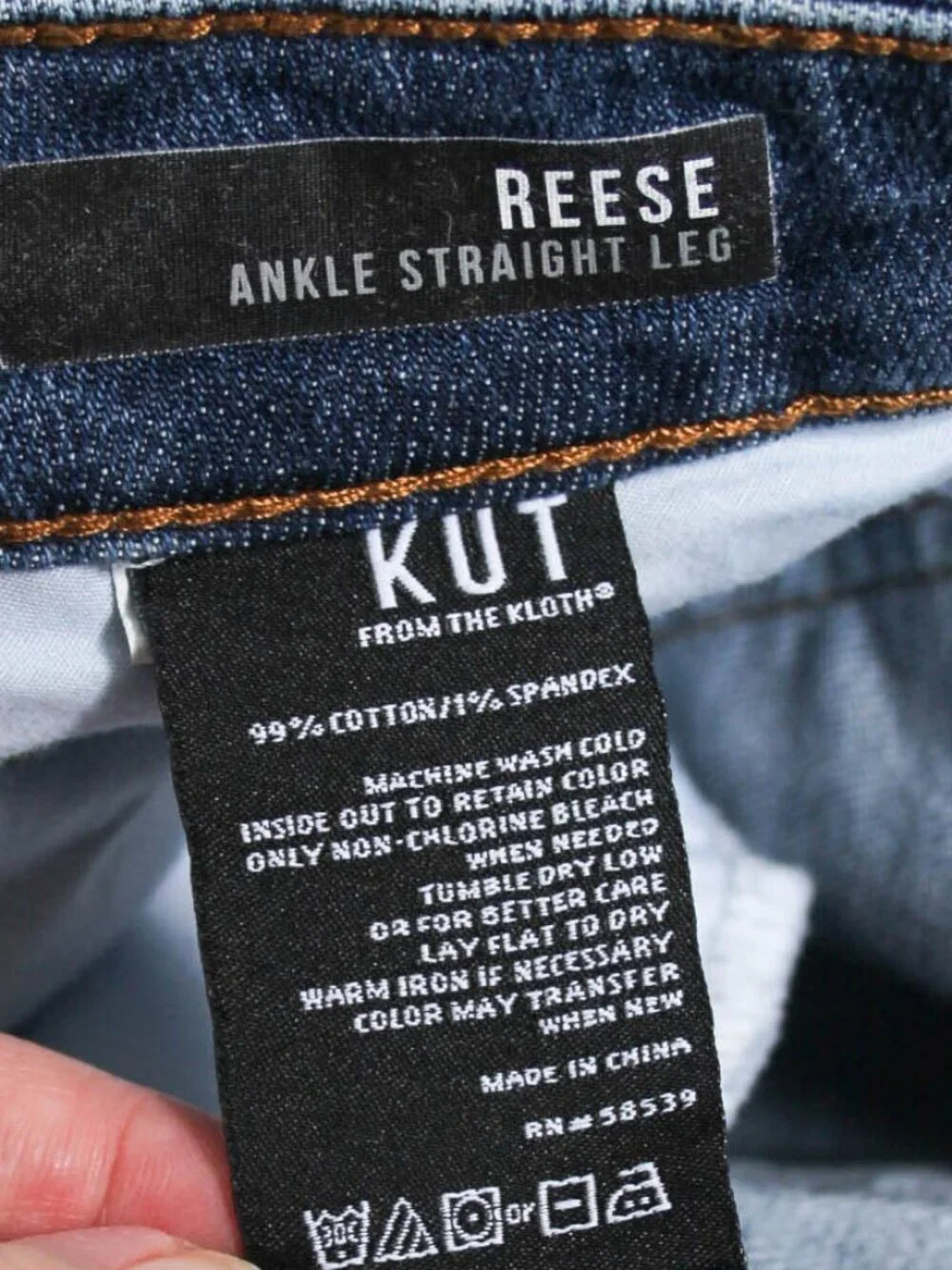 KUT From The Kloth Reese Ankle Straight Leg Jeans Women’s 18W Distressed